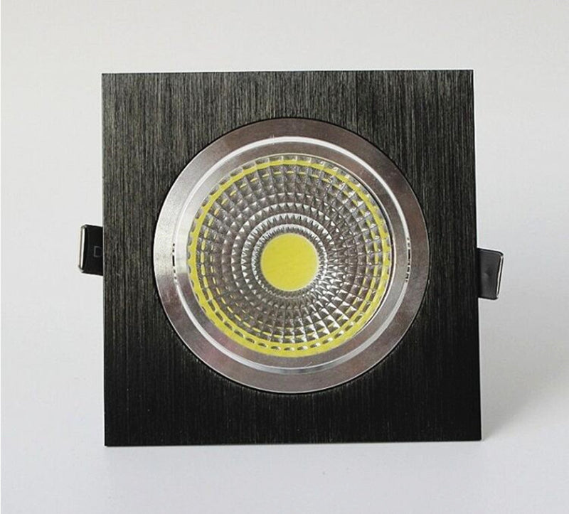 Square Dimmable Recessed COB LED Downlights 5W 7W 9W 12W LED Ceiling Spot Lights AC85~265V LED Ceiling lamps Indoor Lighting