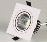 Square Dimmable Recessed COB LED Downlights 5W 7W 9W 12W LED Ceiling Spot Lights AC85~265V LED Ceiling lamps Indoor Lighting