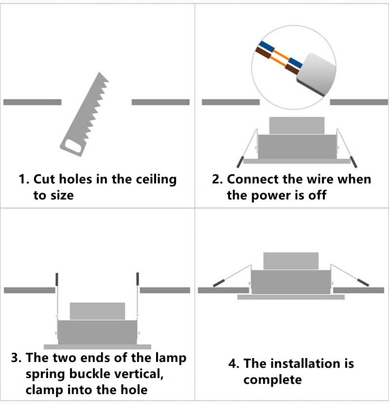 Square Dimmable Recessed COB LED Downlights 5W 7W 9W 12W LED Ceiling Spot Lights AC85~265V LED Ceiling lamps Indoor Lighting