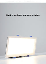 New LED Downlight Ceiling Grille Light Rectangular Spotlight SMD2835 Square Recessed Ceiling Light Bold Light 12W 18W 24W 30W
