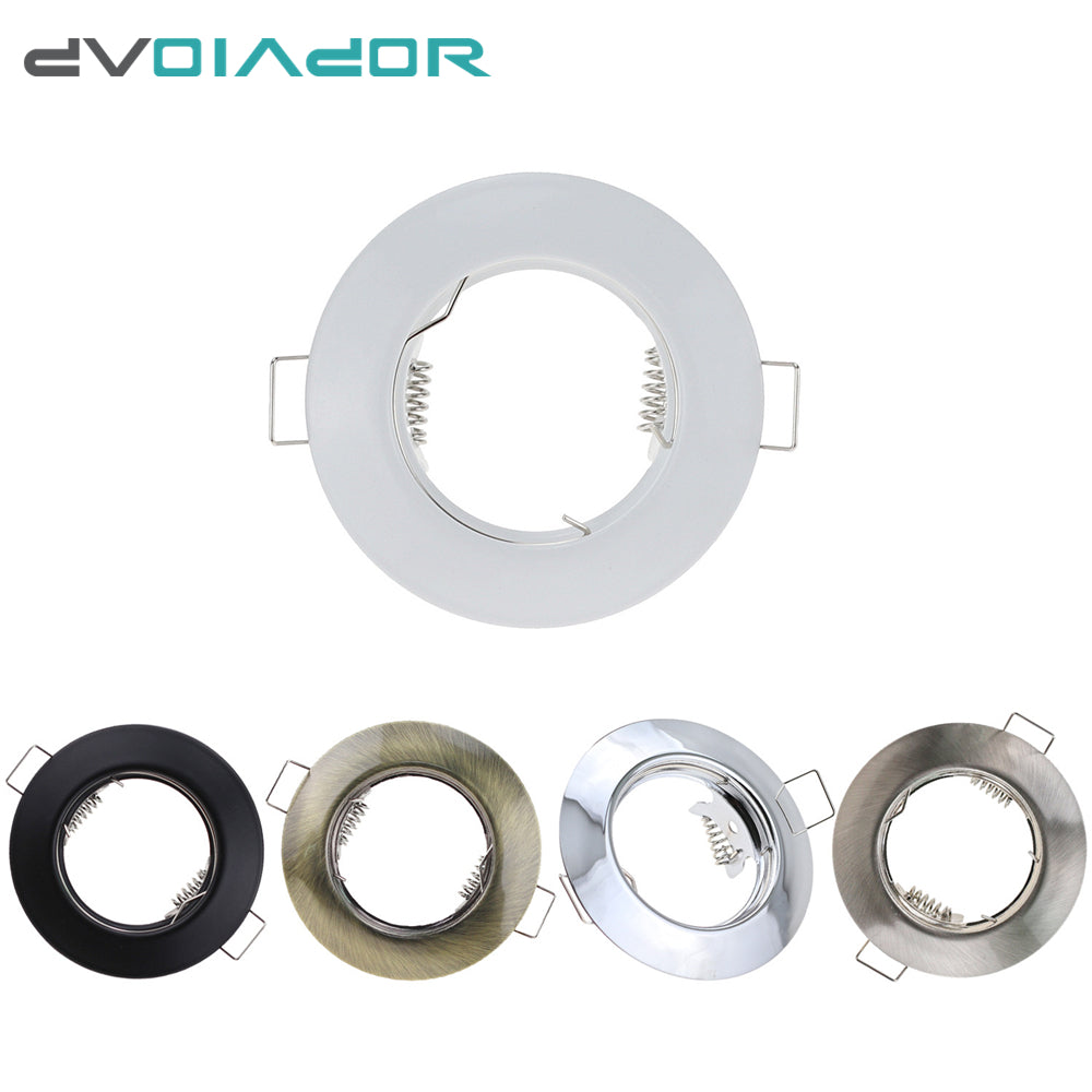 White/Black Spot LED Downlight Fitting 90-265V Recessed Ceiling Lamp Frame GU5.3 GU10 E27 Bulb Changeable 55mm/2.17inch Cut Hole