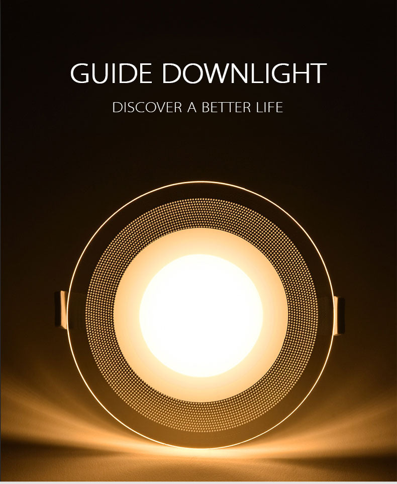 LED Downlight 15W 12W 9W 7W Light Guide Ceiling Recessed Lamps 5W 3W Round Shape Acrylic Panel Indoor High Brightness