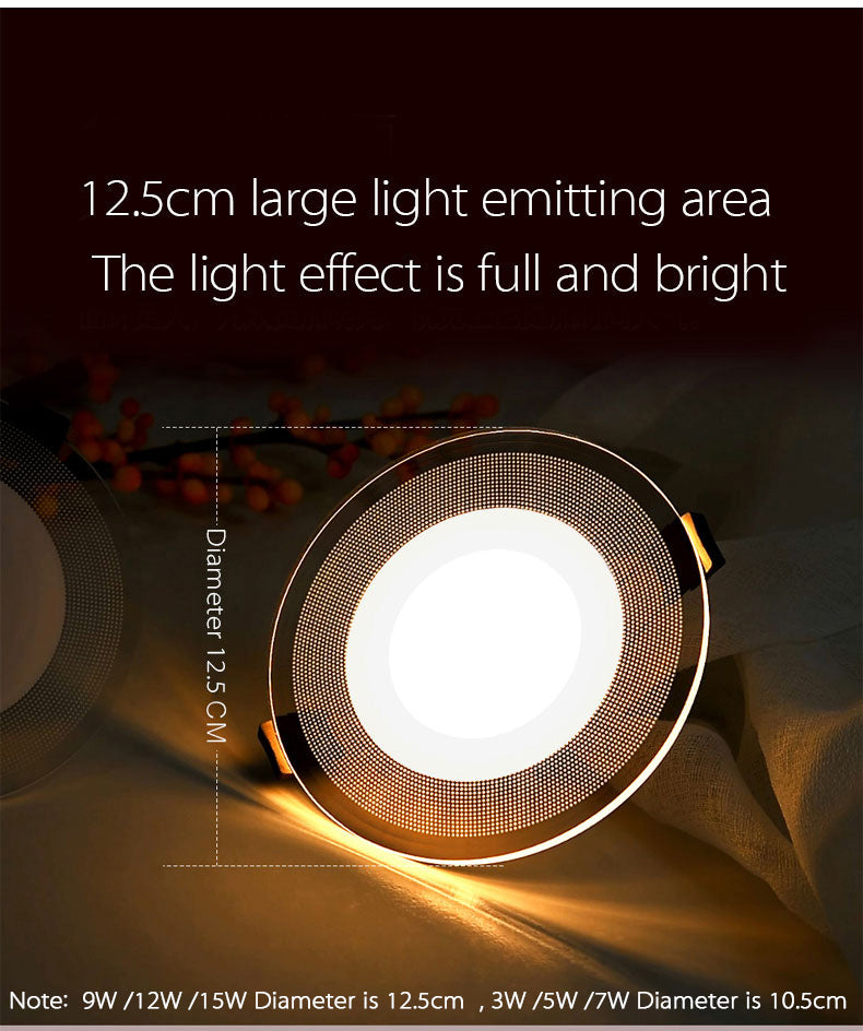 LED Downlight 15W 12W 9W 7W Light Guide Ceiling Recessed Lamps 5W 3W Round Shape Acrylic Panel Indoor High Brightness