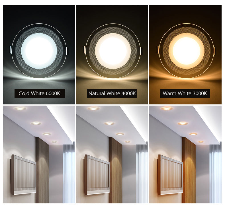 LED Downlight 15W 12W 9W 7W Light Guide Ceiling Recessed Lamps 5W 3W Round Shape Acrylic Panel Indoor High Brightness