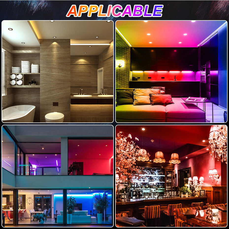 LED Downlight Indoor Light RGB Spotlight with Remote Control 10W 15W AC85-265V Ceiling Light for Kitchen Decoration