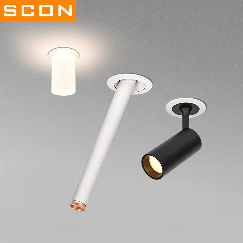 SCON LED Downlight 220V Creative adjustable angle Recessed in Ceiling Downlight Light Recessed Downlight Warm white Lamp 2W 5W
