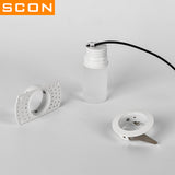SCON LED Downlight 220V Creative adjustable angle Recessed in Ceiling Downlight Light Recessed Downlight Warm white Lamp 2W 5W