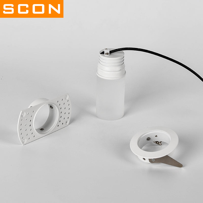 SCON LED Downlight 220V Creative adjustable angle Recessed in Ceiling Downlight Light Recessed Downlight Warm white Lamp 2W 5W