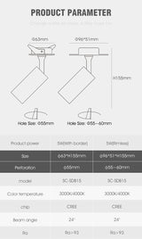 SCON LED Downlight 220V Creative adjustable angle Recessed in Ceiling Downlight Light Recessed Downlight Warm white Lamp 2W 5W