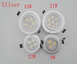 LED downlight spot LED Ceiling Recessed Hot Sale 6W 9W 12W 15W 21W AC220V Downlight Dimmable led Downlight LED Spot Light