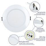 LED Downlight 3W 5W 7W 9W 12W 15W LED Ceiling Light 10pcs/lot 220V Recessed Downlights Round Led Panel Light for Living room