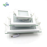 Dimmable LED Panel Downlight 6W 12W 18W Square Glass Panel Lights High Brightness Ceiling Recessed Lamps SMD5730 AC110V AC220V