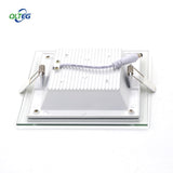 Dimmable LED Panel Downlight 6W 12W 18W Square Glass Panel Lights High Brightness Ceiling Recessed Lamps SMD5730 AC110V AC220V