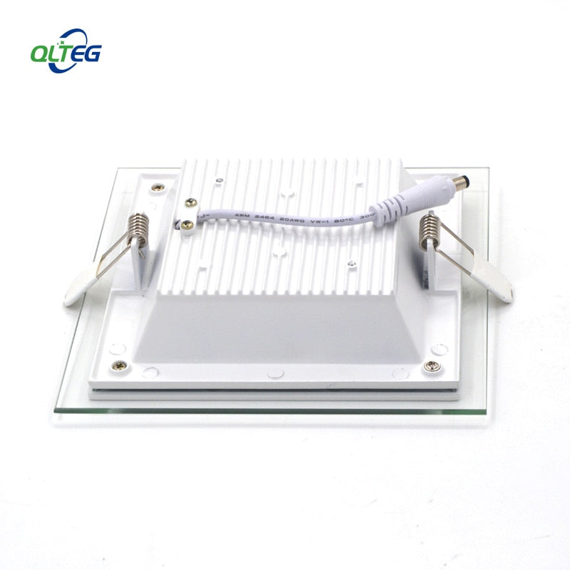 Dimmable LED Panel Downlight 6W 12W 18W Square Glass Panel Lights High Brightness Ceiling Recessed Lamps SMD5730 AC110V AC220V
