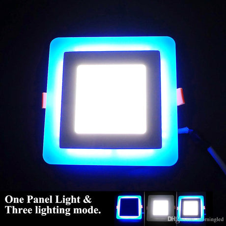 20pcs/lot Ultra trim Recessed 3 Model Square LED Downlight 6W 9W 16W 24W White +blue/Warm +blue LED indoor light 85-265V