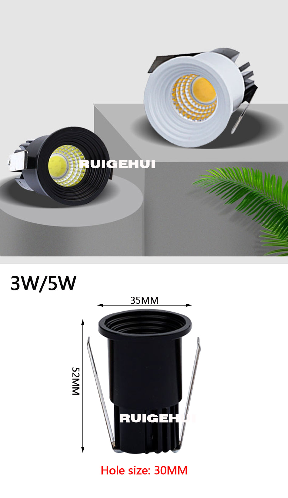 Mini LED Spot Downlights COB 3W 5W Led Spots 220v Dimmable Ceiling Lamp for Cabinet Showcase Loft Decorations Indoor Lighting