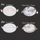 Dimmable Ultra Thin Led Downlight LED Panel Light Recessed Kitchen Lamp  AC 220V 15W 18W Round Ceiling For Room Hote Bedroom