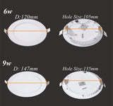 Dimmable Ultra Thin Led Downlight LED Panel Light Recessed Kitchen Lamp  AC 220V 15W 18W Round Ceiling For Room Hote Bedroom