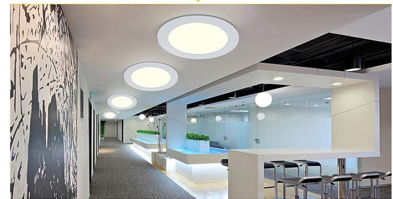 Dimmable Ultra Thin Led Downlight LED Panel Light Recessed Kitchen Lamp  AC 220V 15W 18W Round Ceiling For Room Hote Bedroom