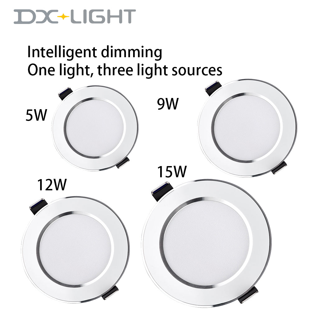 LED Downlight AC220V~240V 5W 9W 12W 15W LED Ceiling Round Recessed Lamp Waterproof LED Spot Light For Bathroom Kitchen