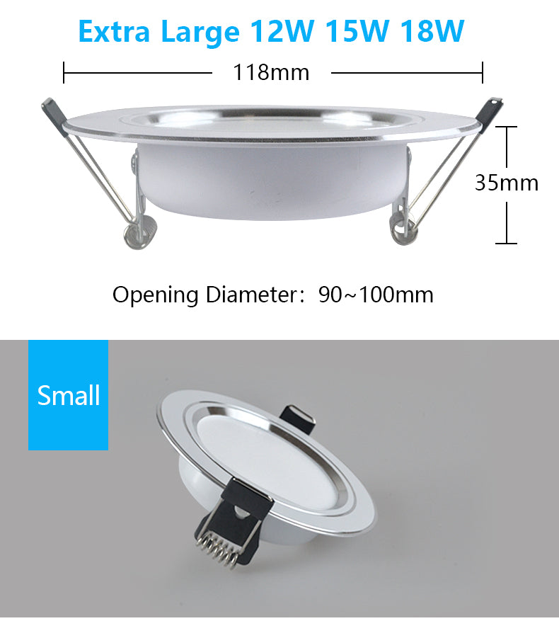 LED Downlight 220V Ceiling Spot 18W 3W 5W 7W 9W 12W 15W Round Recessed Lamp 230V 240V 110V Bulb Bedroom Kitchen Indoor Lighting