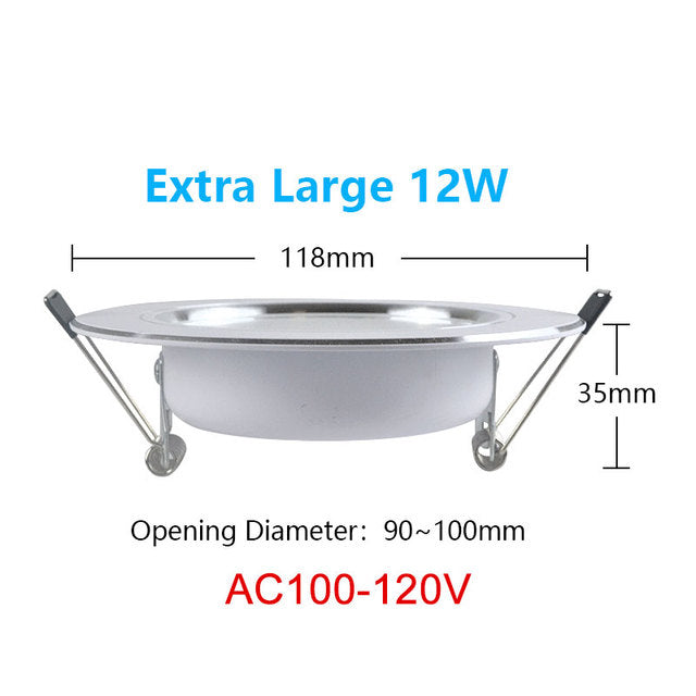 LED Downlight 220V Ceiling Spot 18W 3W 5W 7W 9W 12W 15W Round Recessed Lamp 230V 240V 110V Bulb Bedroom Kitchen Indoor Lighting