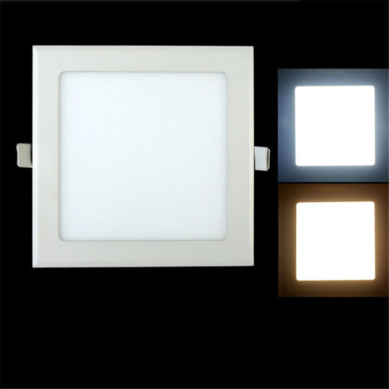 Downlight 12pcs 25W and 10pcs 12W Square LED Panel Light Recessed Ceiling Downlight AC85-265V Driver Included