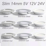 Slim 14mm Mini Spotlight LED 3W 5W 7W Bulb Downlight 12V 24V DIY Lighting Luminaire Kitchen Home Hotel Living Room Ceiling