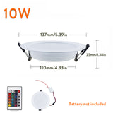 RGB 5W 10W Dimmable LED Recessed Ceiling Downlight White Lamp + Remote Control 85-265V Lamp Spotlight Lighting For Home Office