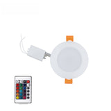 RGB 5W 10W Dimmable LED Recessed Ceiling Downlight White Lamp + Remote Control 85-265V Lamp Spotlight Lighting For Home Office