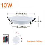 RGB 5W 10W Dimmable LED Recessed Ceiling Downlight White Lamp + Remote Control 85-265V Lamp Spotlight Lighting For Home Office