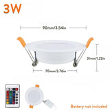 RGB 5W 10W Dimmable LED Recessed Ceiling Downlight White Lamp + Remote Control 85-265V Lamp Spotlight Lighting For Home Office