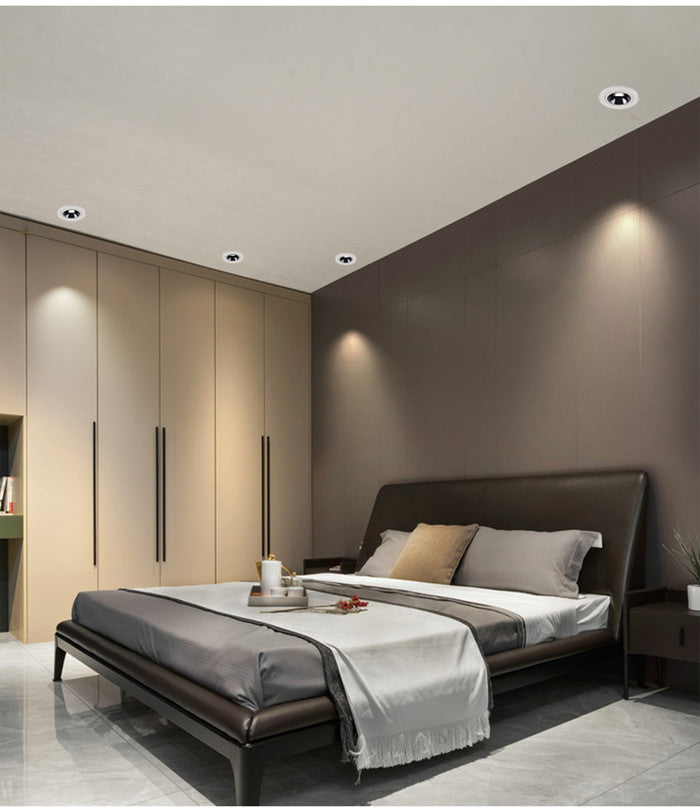 Dimmable Round Angle Adjustable Anti Glare Recessed LED Downlight 7W 12W 15W 20W 85-265V COB Ceiling Living Room Indoor Lighting