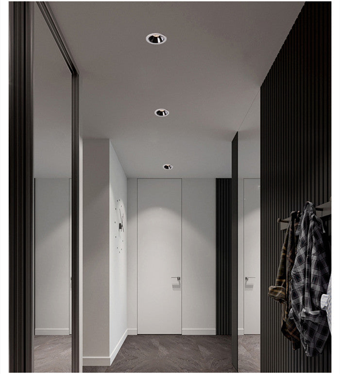 Dimmable Round Angle Adjustable Anti Glare Recessed LED Downlight 7W 12W 15W 20W 85-265V COB Ceiling Living Room Indoor Lighting