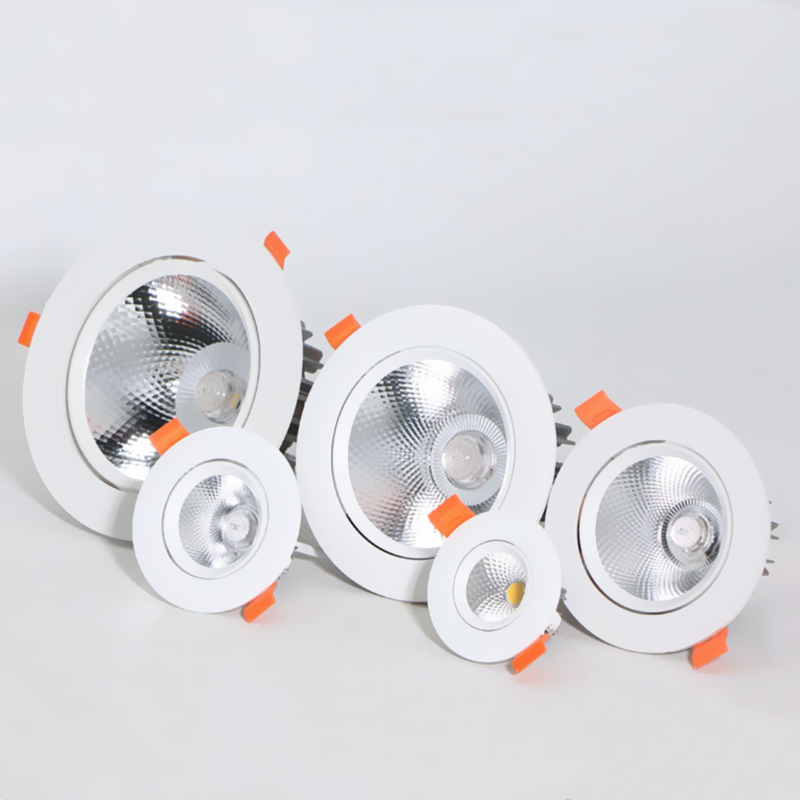 LED Angle Adjustable  Recessed Downlight Dimmable 5W 7W 9W 12W 15W 18W Epistar COB Chip Ceiling Spot Lamp with 110/220V Driver