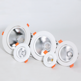 LED Angle Adjustable  Recessed Downlight Dimmable 5W 7W 9W 12W 15W 18W Epistar COB Chip Ceiling Spot Lamp with 110/220V Driver