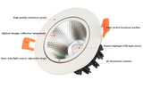 LED Angle Adjustable  Recessed Downlight Dimmable 5W 7W 9W 12W 15W 18W Epistar COB Chip Ceiling Spot Lamp with 110/220V Driver