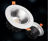 LED Angle Adjustable  Recessed Downlight Dimmable 5W 7W 9W 12W 15W 18W Epistar COB Chip Ceiling Spot Lamp with 110/220V Driver