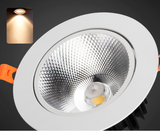 LED Angle Adjustable  Recessed Downlight Dimmable 5W 7W 9W 12W 15W 18W Epistar COB Chip Ceiling Spot Lamp with 110/220V Driver