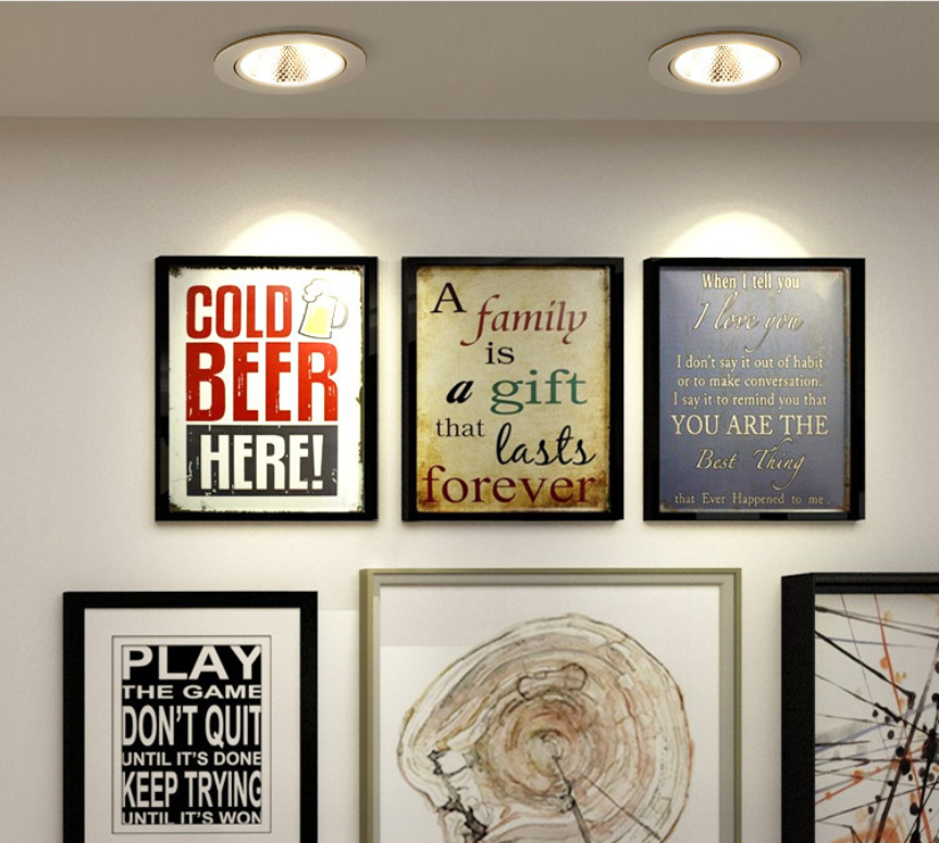 LED Angle Adjustable  Recessed Downlight Dimmable 5W 7W 9W 12W 15W 18W Epistar COB Chip Ceiling Spot Lamp with 110/220V Driver