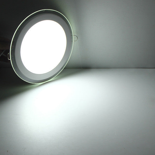 LED Panel Light 6W/9W/12W/18W Glasses Led Round Panel Recessed Ceiling Downlight AC85-265V White/Warm White