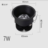 Anti-glare Recessed Ceiling Downlight lamp 5W 7W 9W 15W 20W LED Spot Lights Ceiling Fixtures Lighting For Bedroom Living Room