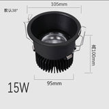 Anti-glare Recessed Ceiling Downlight lamp 5W 7W 9W 15W 20W LED Spot Lights Ceiling Fixtures Lighting For Bedroom Living Room