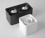 Square COB LED dimmable Downlights 10W 15W 20W 30W Surface Mounted LED Ceiling Lamps Spot Light LED Downlights AC85V-265V