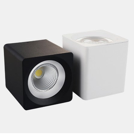Square COB LED dimmable Downlights 10W 15W 20W 30W Surface Mounted LED Ceiling Lamps Spot Light LED Downlights AC85V-265V