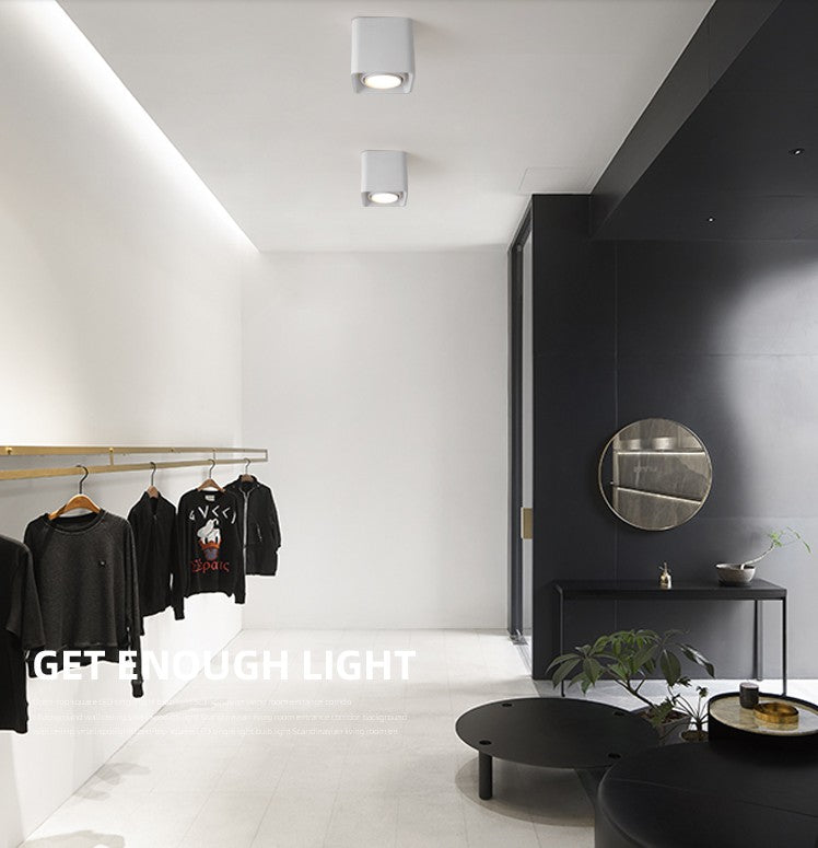 Square COB LED dimmable Downlights 10W 15W 20W 30W Surface Mounted LED Ceiling Lamps Spot Light LED Downlights AC85V-265V