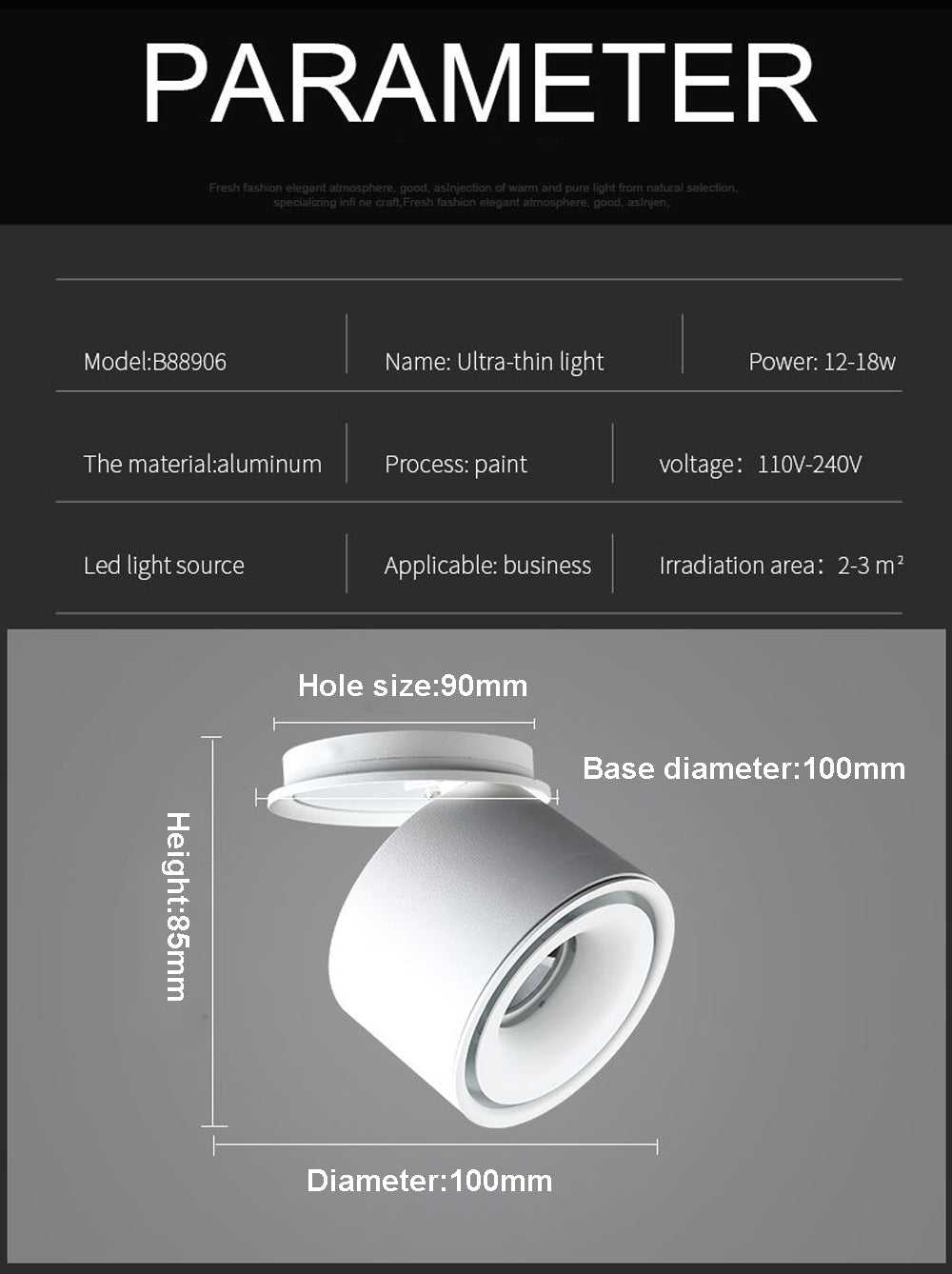 Mini Embedded LED Downlight Recessed Ceiling lamp 5W 7W 10W 360 degree rotation LED Ceiling Lamp Spot Light Downlight AC85-265V
