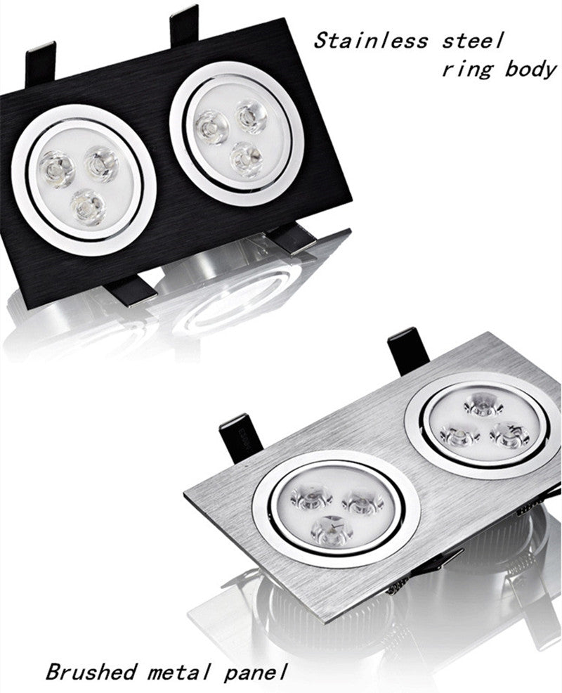 Dimmable Square LED Downlight 12W 20W 28W Recessed High power LED Ceiling Lamp Spot light AC85-265V Indoor Lighting