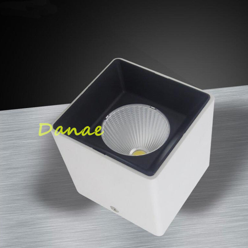 High Power 10W 12W 15W COB LED Downlights Square Surface Mounted LED Spotlight Dimmable 110V 220V Warm Cool White Free Shipping