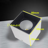 High Power 10W 12W 15W COB LED Downlights Square Surface Mounted LED Spotlight Dimmable 110V 220V Warm Cool White Free Shipping